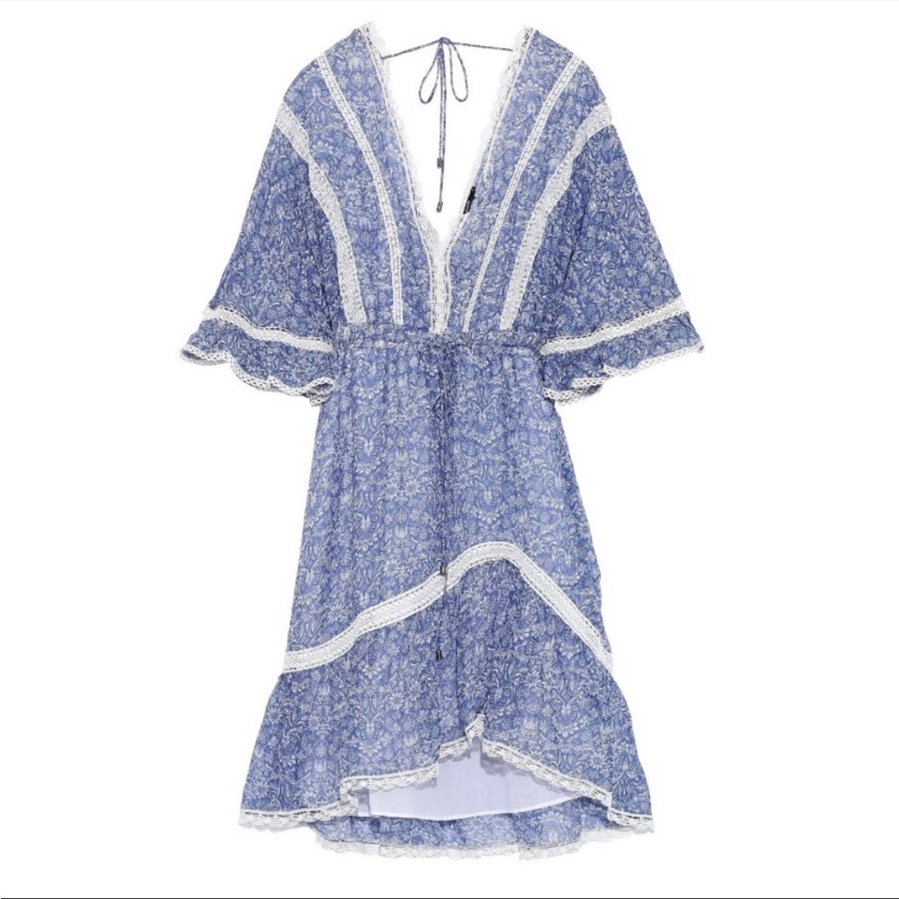 Love Sam Dream Floral Silk Prairie Dress